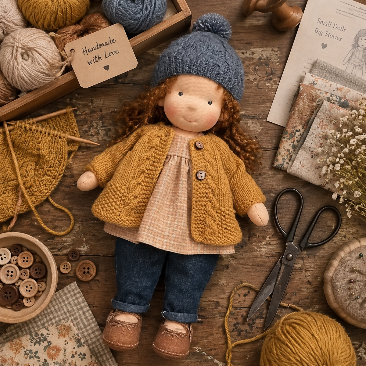 🌲Early Christmas Sale 60% Off - Handmade Waldorf Doll - Hazel