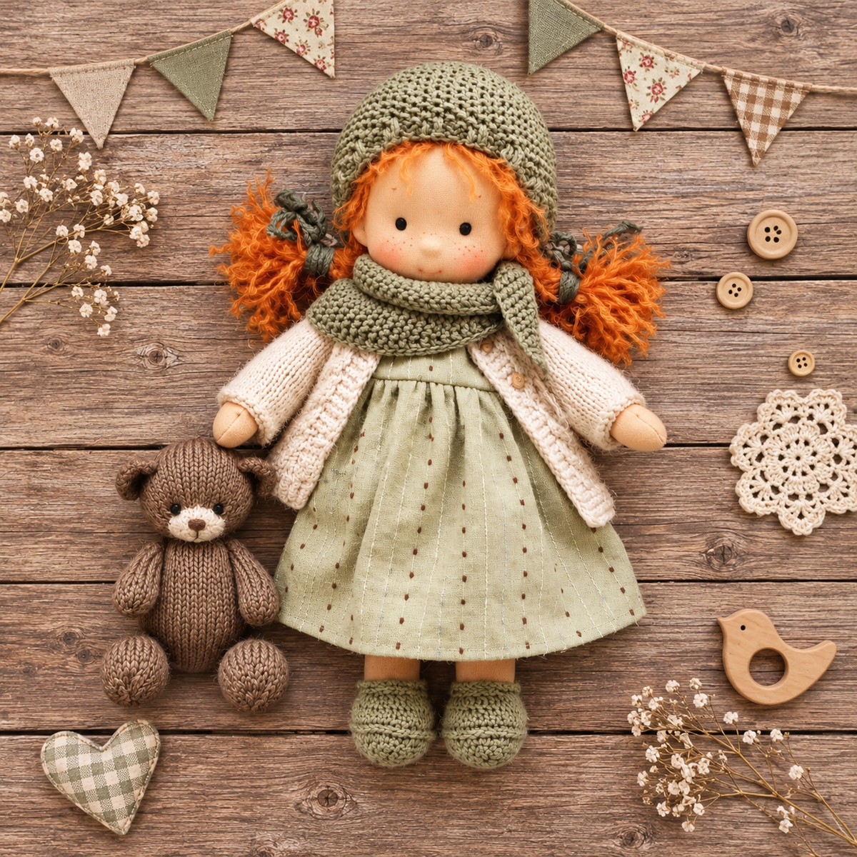 🌲Early Christmas Sale 60% Off - Handmade Waldorf Doll - Camila