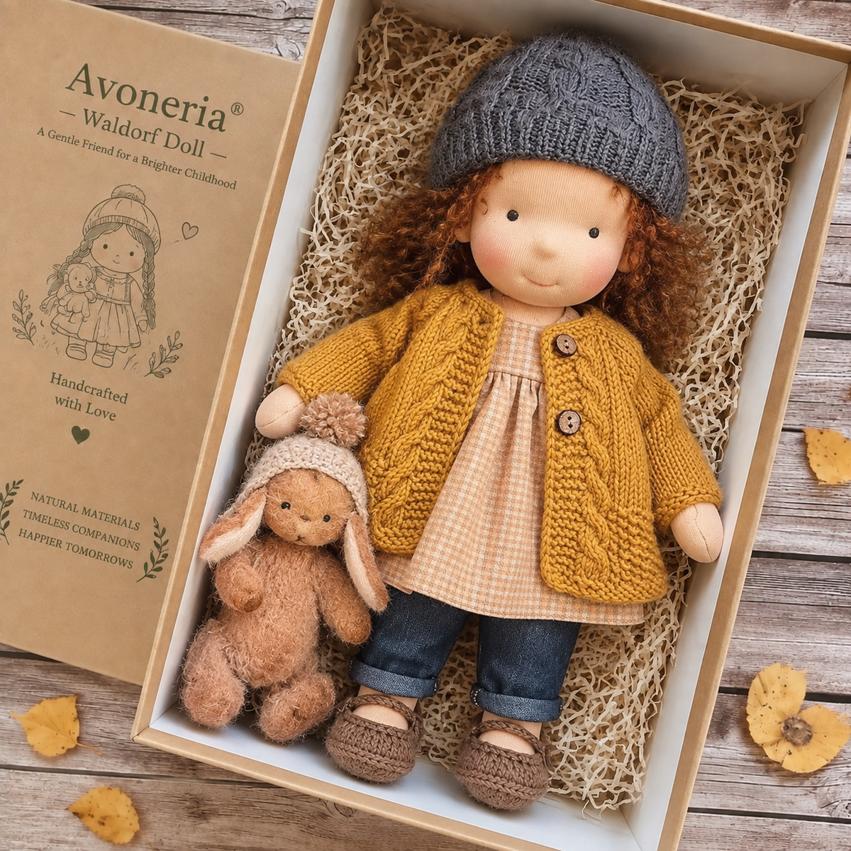 🌲Early Christmas Sale 60% Off - Handmade Waldorf Doll - Hazel